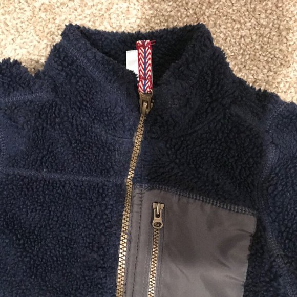 Carter's Soft Fuzzy Cozy Dark Blue Zippered Sweatshirt - 4T - Picture 2 of 2